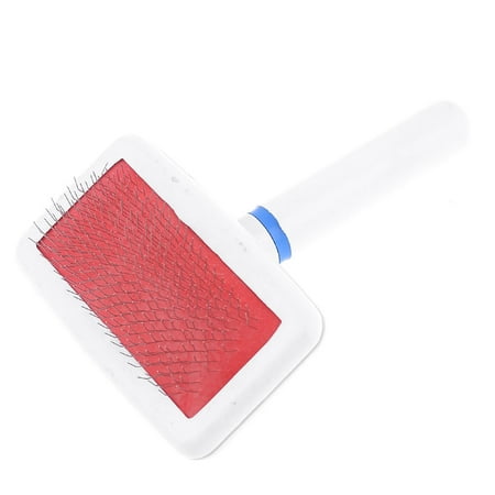 Plastic Handle Pet Shedding Tool Grooming Hair Brush Comb White