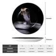 thumbnail image 2 of Honeii Black Cobra Snake Print Elegant Bone China Decorative Plate, Porcelain Plate,Art Crafts,Ceramic Ornaments for Home Office Wall Decor-7in, 2 of 5