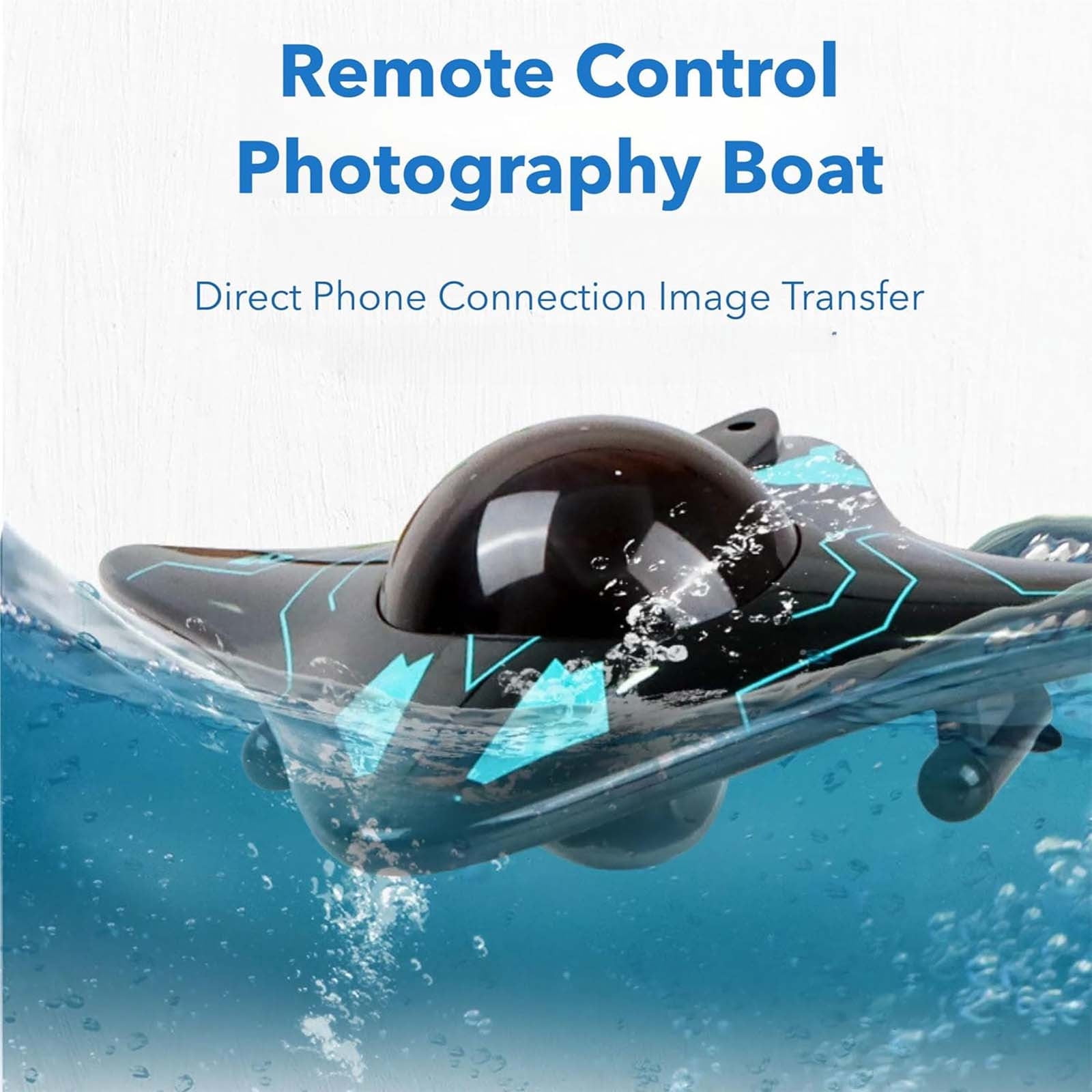 Mini RC Boat 6CH Waterproof WiFi Remote Control Camera Boat for Pools & Lakes Real-Time Shoot Outdoor Toy-s