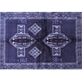 thumbnail image 1 of Ahgly Company Machine Washable Indoor Rectangle Persian Blue Traditional Area Rugs, 5' x 7', 1 of 4