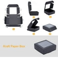 thumbnail image 4 of Paquete de 20 cajas de papel kraft negro con ventana transparente de 9,1 x 9,1 x 3,6 cm (3,6 x 3,6 x 1,4 pulgadas). Cajas de regalo para galletas, pasteles, dulces y recuerdos de bodas y fiestas., 4 of 7