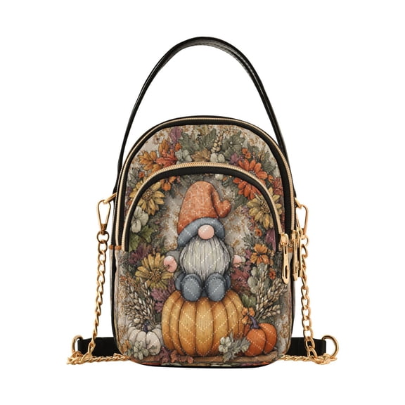 Leather Handbag Crossbody Bag Pumpkin Old Elf