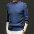 thumbnail image 6 of Yiliang Big and Tall Mens SweatersFall and Winter Long Sleeve Warm and Thermal Top Clothes ,Blue,2XL, 6 of 6