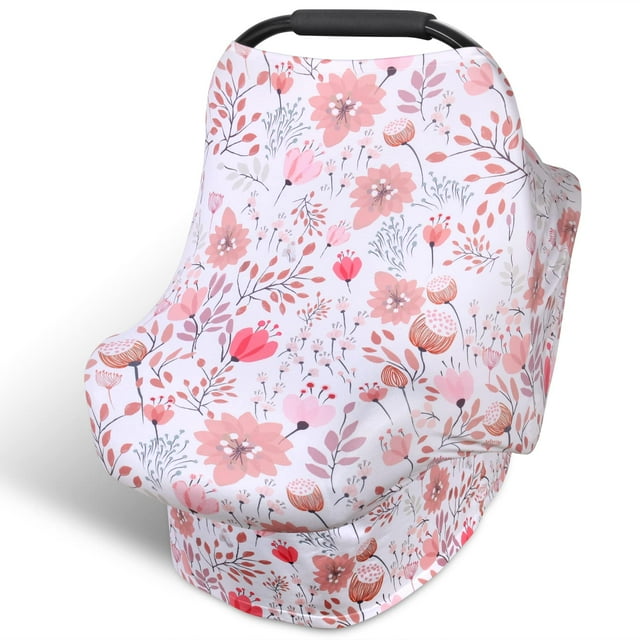Rquite Fundas para Asientos de Coche para Bebés, Funda para Portabebés para Asiento de Coche para Bebés, Funda de Lactancia Transpirable para Lactancia Materna, Funda Elástica para Asiento de Coche pa