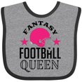 thumbnail image 3 of Inktastic Fantasy Football Queen Sports Gift Girls Baby Bib, 3 of 4