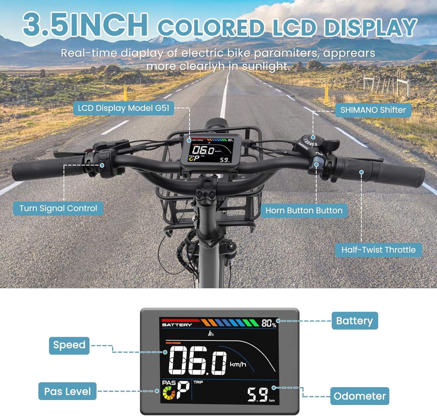 ABORON 20" Fat Tire Electric Trike 750W 48V Motorized Folding Commute E-Bike for Adult, Foldable 3 Wheel Electric Bicycle Trike for Senior Women with Front & Rear Basket