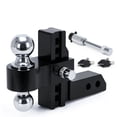 thumbnail image 2 of Adjustable 2" Receiver 6" Drop/Rise Drop Hitch 12500 LBS GTW Ball Mount 2" 2-5/16" Dual Towing Ball Double Locks, 2 of 3