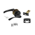 thumbnail image 3 of Hyper Tough Non-Locking Hall and Closet Lever in Matte Black with Round Rosette, 3 of 7