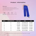 thumbnail image 2 of Aislor Girls Glitter Rhinestone Sequin Sheer Mesh Wide Leg Pants Modern Figure Skating Jazz Dance Pants Purple 6, 2 of 7