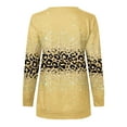 thumbnail image 5 of QUYUON Tunic Sweatshirts for Women Sale Half Zip Sweatshirts Women Leopard Print Casual Crew Neck Long Sleeve Shirts Quarter Zip Pullover Tops Soft Lightweight Sweatshirts Yellow-H XXL, 5 of 5