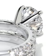 thumbnail image 3 of Bella Jewel Round Cut Two Eternity Band Diamond Ring - 1.8 Ct Lab Created Simulated Diamond in 14K White Gold Plated - Elegant Her Engagement Ring - Perfect for Wedding and Special Gifting Occasion, 3 of 3