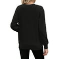 thumbnail image 4 of TARAINYA Women's Long-Sleeve Oversized Sweatshirt Casual Crewneck Solid-Color Pullover with Pocket Design, 4 of 7