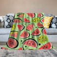thumbnail image 5 of FCXZI Lightweight Watermelon Dots Flannel Blanket - Soft, Warm, Multi-Purpose 30*40in, 5 of 7