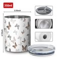thumbnail image 4 of 12oz Coffee Tumblers White Butterfly Pattern Stainless Steel Vacuum Insulated Travel Tumbler Coffee Cups Mug with Lid and Straw with Cleaning Brush for Cold & Hot Drinks, 4 of 5