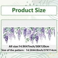 thumbnail image 2 of Pegatinas para ventana de glicina de 15 x 46 pulgadas, grandes flores moradas colgantes, calcomanía de vidrio, no adhesivas, anticolisión, estáticas., 2 of 9