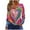 #054-Pink, variant on Craaazy Women's Pink Valentines Shirts Casual V-neck Long Sleeve Tops Gifts