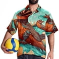 thumbnail image 4 of Platypus Men's Casual Hawaiian Shirts, Printed Button Down Short Sleeve Summer Beach Tops with Spread Collar - Unisex, 4 of 6
