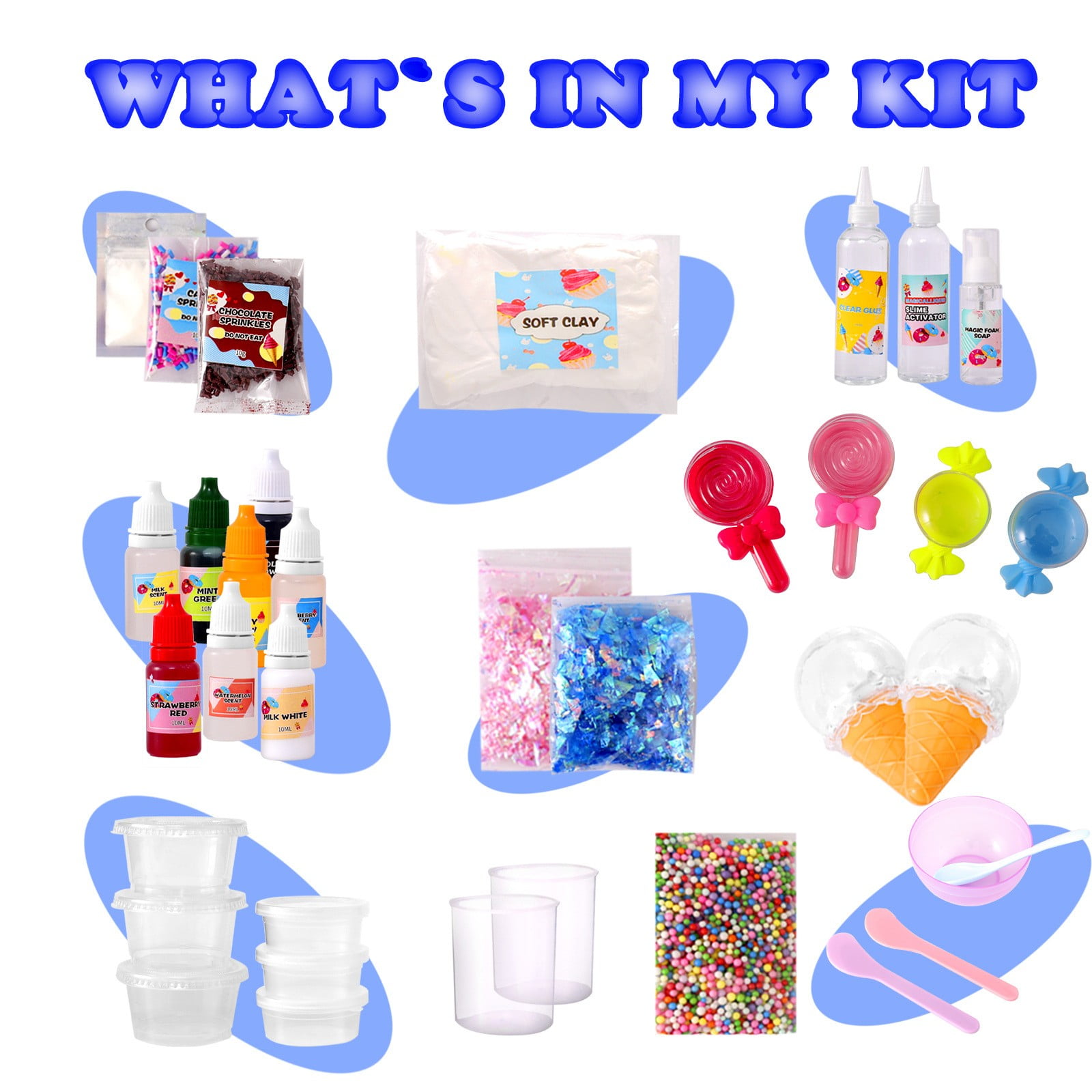 DIY Donut Slime Kit for Girls, Amazing Donut Slime Making Kit, Fun Gift, 10 Year Old Girl Birthday Gift and 8-10 Year Old Girl Toys 350ml for Christmas Gifts