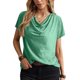 thumbnail image 1 of Mujer Casual Manga Corta Top Moda Cuello Redondo Camiseta Cómoda Elegante Blusa De Manga Corta Verde Claro S, 1 of 6