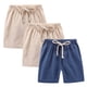 thumbnail image 2 of Odeerbi 2-10 Años Niños Niñas 3 Pcs Verano Algodón Lino Pantalones Cortos Entrenamiento Deportivos Cortos Lindo Color Sólido Pantalones Cortos Suaves Respirables, 2 of 9