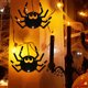 thumbnail image 3 of Lámpara colgante de Halloween Decoración de luces góticas de madera para fiesta de club (arañas), 3 of 5