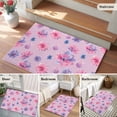 thumbnail image 5 of Spring Floral Entryway Rug 2'x3'&nbsp; Non Slip Front Door Mats, Summer Botanical Purple Pink Flower Entrance Rugs Indoor Outdoor Carpet, Washable Floor Mats Small Area Rug for Bedroom Kitchen, 5 of 8