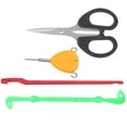thumbnail image 4 of Kit de herramientas para aparejos de pesca, extractor múltiple, probador de anzuelos, tijeras, aparejos de pesca de carpa, extractor de cebo naranja, Juego de 4 Uds., 4 of 5