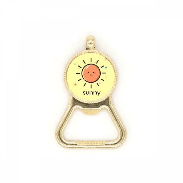 Pleasant Sunny Day Sunbeam Beer Bottle Cap Opener Stainless Steel Key Chain