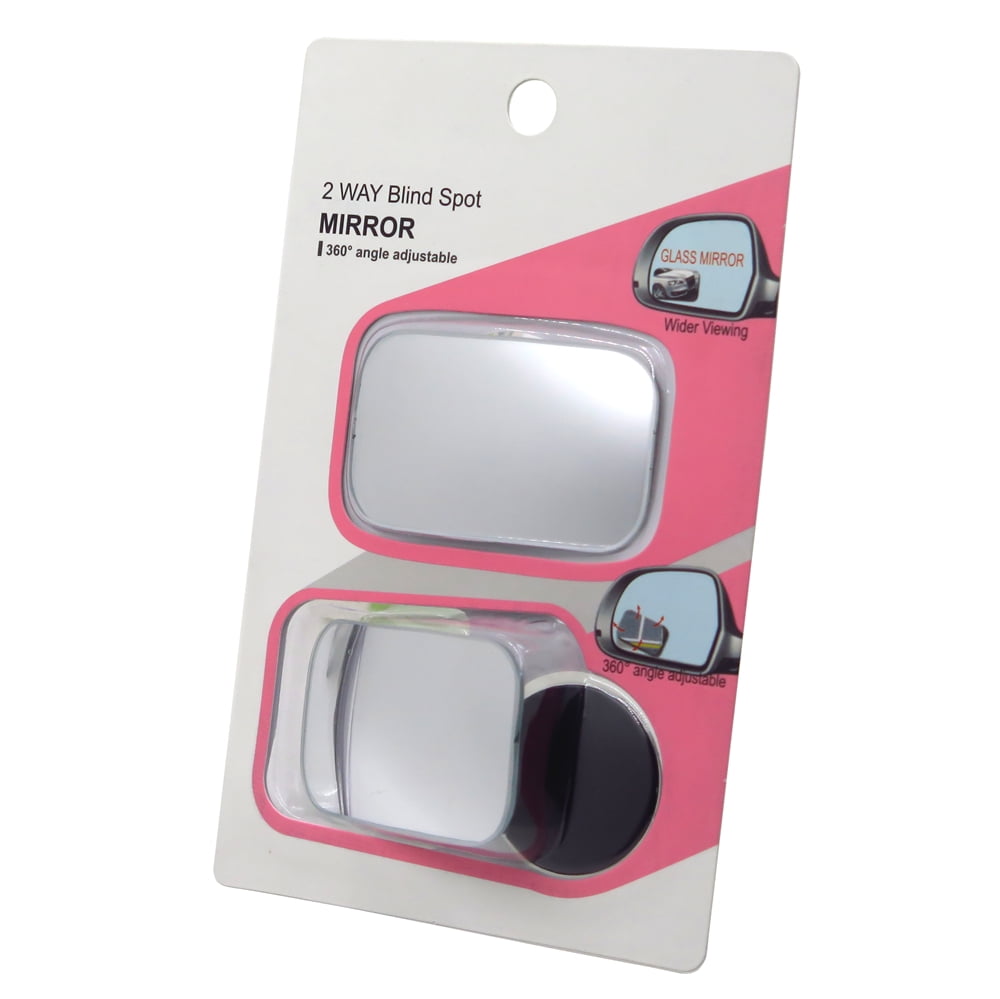 HTTMT For Car PCS Universal 2 Inches Wide Angle Convex View Adjustable Blind Spot Mirror P/N: 3R012-BK 