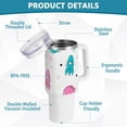 thumbnail image 4 of SKYSONIC Insulated Tumblers with Lids and Straws Handles 40oz Water Bottle Space Planet Multicolored Travel Mug Reusable Stainless Steel Thermos Vacuum, 4 of 7