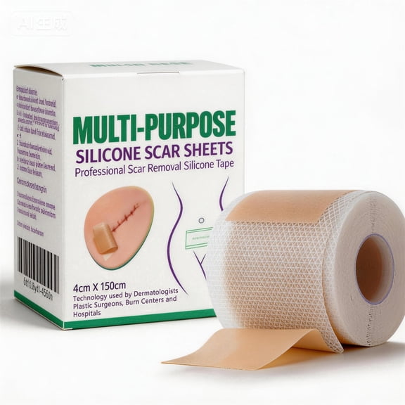 silicone scar sheets-Medical Grade Silicone Scar Sheets, (1.6" x 60" Scar Roll-1.5M) - Reusable Scar Removal Tape Strips for Surgical,C-Section,Tummy Tuck,Keloid Scars Keloid Bump Removal (Natural)