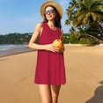 thumbnail image 3 of Logiee Geometric Vintage Print Summer Dresses for Women,Beach Sleeveless Flowy Pocket Tshirt Tank Sundresses,Women's Sleeveless Dress, 3 of 7
