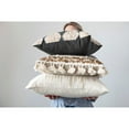 thumbnail image 4 of Creative Co-Op Cotton Pillow with Embroidery, Chambray Back, 4 of 9