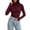 Red, variant on fatyb Womens Turtleneck Tops Long Sleeve Thermal Base Layer Tee Soft Warm Undershirts with Thumb Holes