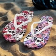 thumbnail image 4 of Chririnla Womens Skull Flower Print Flip Flops Comfortable Casual Slip On Slides Sandals Lightweight Soft Footbed Fashion Bathroom Walking Flats Slippers, 4 of 7