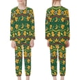 thumbnail image 3 of Renewold Holiday Family Pajama Set 2 PCS Christmas Bell Gingerbread Man Long Sleeve Sleepwear and Long Pants for Kids 15-16T Soft Pjs Loungewear with Pockets, 3 of 5