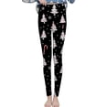 thumbnail image 2 of Endives Women's Fleece Lined Leggings Velvet Warm Christmas Retro Printed Home Leggings Warm Winter, 2 of 6