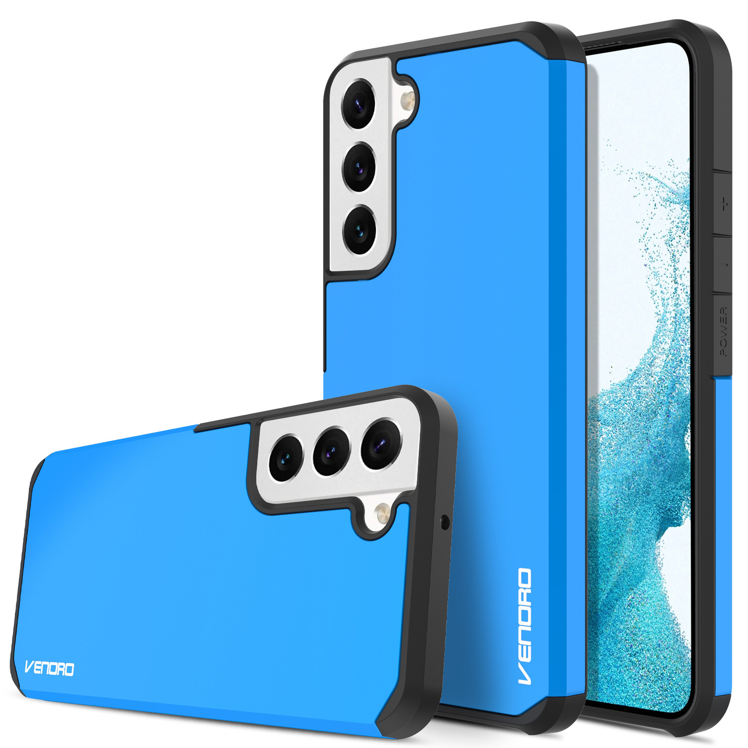 Elegant Choise Phone Case With Screen Protector For Samsung Galaxy S22 Ultra S22 Plus S22 Hard Hybrid Bumper Shockproof Cover Blue Walmart Com