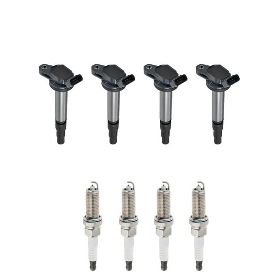 Set of 4 ISA Ignition Coils and 4 Denso Spark Plugs Compatible with 2009-2017 Toyota Corolla 1.8L 1798CC 110Cu. In. l4 GAS DOHC Naturally Aspirated Replacement for UF596