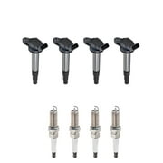 Set of 4 ISA Ignition Coils and 4 Denso Spark Plugs Compatible with 2009-2017 Toyota Corolla 1.8L 1798CC 110Cu. In. l4 GAS DOHC Naturally Aspirated Replacement for UF596