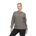 thumbnail image 2 of Women's Zip Up Scrub Jacket – Lightweight Nursing Uniform Coat With Pockets, 4-Way Stretch,Stretch Clinical Scrubs Outerwear For Professionals, Spa & Beauty Salon Workwear, 2 of 5