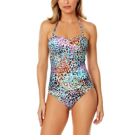 Anne Cole womens Twist Front Shirred Bandeau One-Piece  10