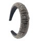 thumbnail image 1 of Sonducket Diademas con cuentas de cristal con purpurina, tocado de punto Flexible para el cabello, tocado para mujer, fiesta, colorido brillante Accesorio para el cabello Gris-plata Sonducket AP010971-07B, 1 of 5