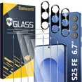 thumbnail image 1 of Protector de Pantalla Samcorn Galaxy S25 FE Paquete 3+3 HD Transparente, 1 of 7