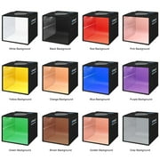 PULUZ Soft Box Set Portable Folding Photo Lighting Modifier Photography Tent Box with 12 Colors Backdrops