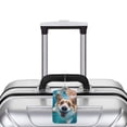 thumbnail image 3 of Rocae Sea Swimming Corgi for Leather Luggage Baggage Tags ID Label Privacy Cover ID Label with Stainless Steel Loop and Address Card, 3 of 5