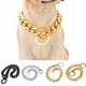 thumbnail image 2 of Greeniant resistente y duradero para un mayor control Collar de cadena de perro de acero Collares de perro Collar de perros Suministros para perros dorado 22 pulgadas, 2 of 6