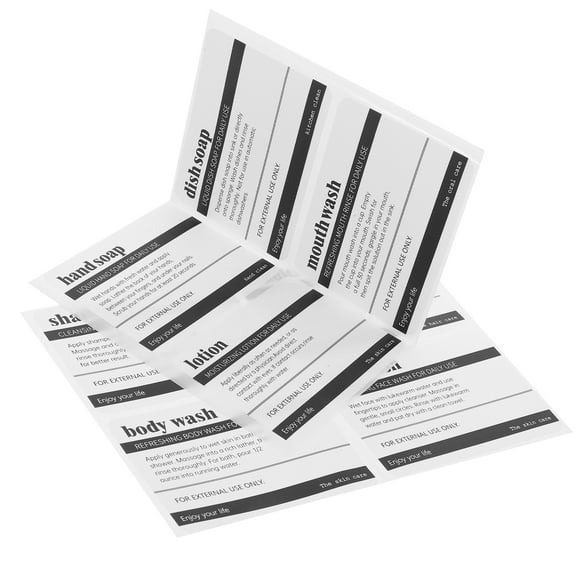 unbranded  8 Sheets Bathroom Labels for Bottles Foaming Tags