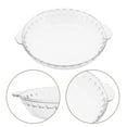 thumbnail image 4 of Shisuyan Glass Pie Pan For Baking Round Baking Dish For Dinner Non-Stick Pie Plate With Soft Wave Edge For Apple Pie Pumpkin Pie Pot Pies Transparent 8 Inches, 4 of 8