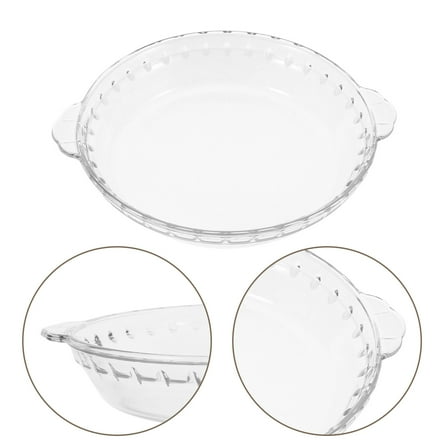 LOLIPPYY Baking Tray Glass Pie Pan Microwave Safe For Cooking 1Set